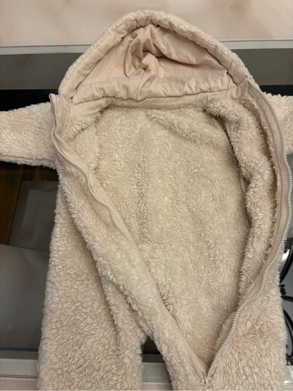 Baby sherpa bear bunting size 66 (6-9 month)